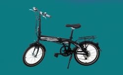 Dobrável, a bicicleta elétrica cabe num porta malas pequeno