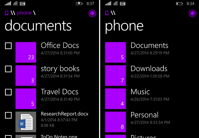 Windows Phone 8.1 vai ganhar gerenciador de arquivos