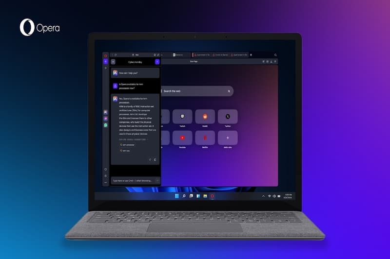Navegador Opera One agora é nativo para Windows em Arm